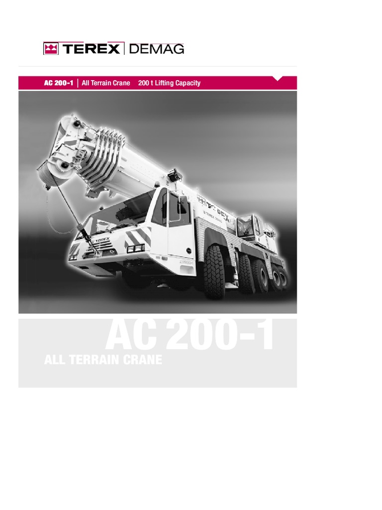 Grue tout terrain AC 200-1: caractéristiques clés | PDF