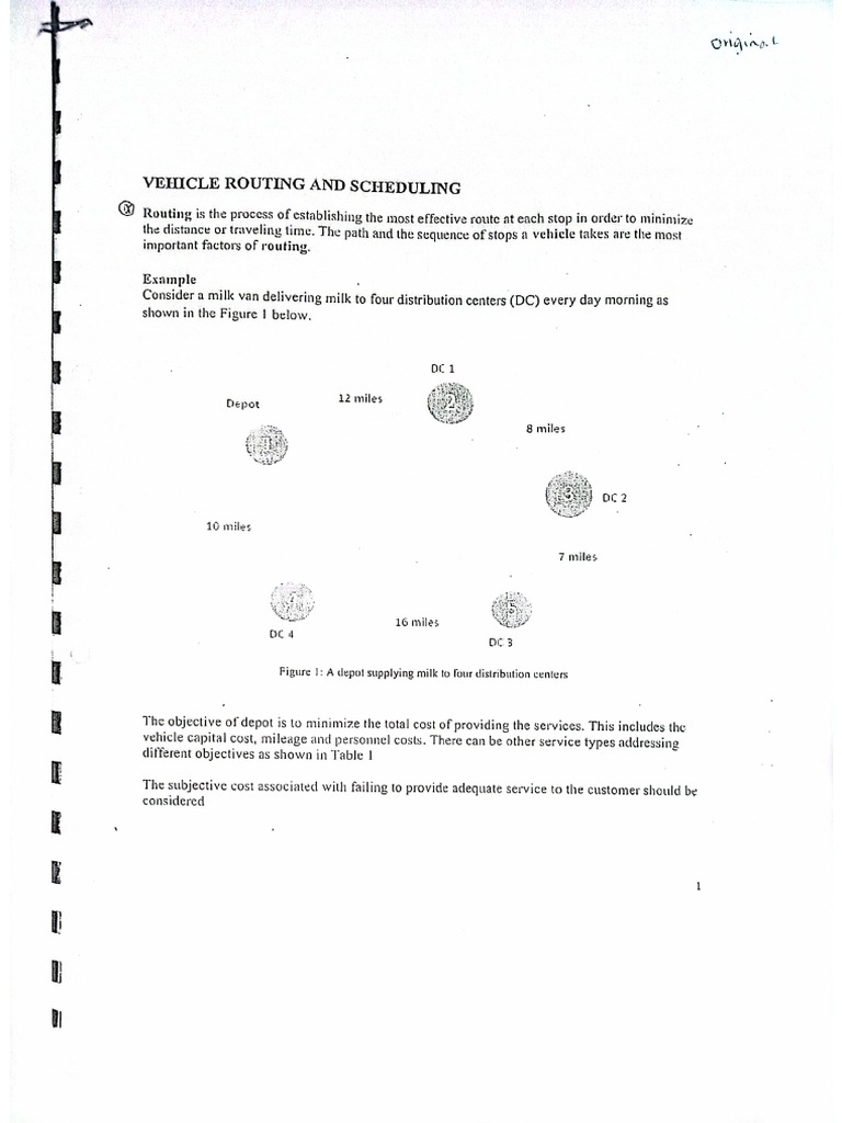 Vehicle routing and scheduling | PDF