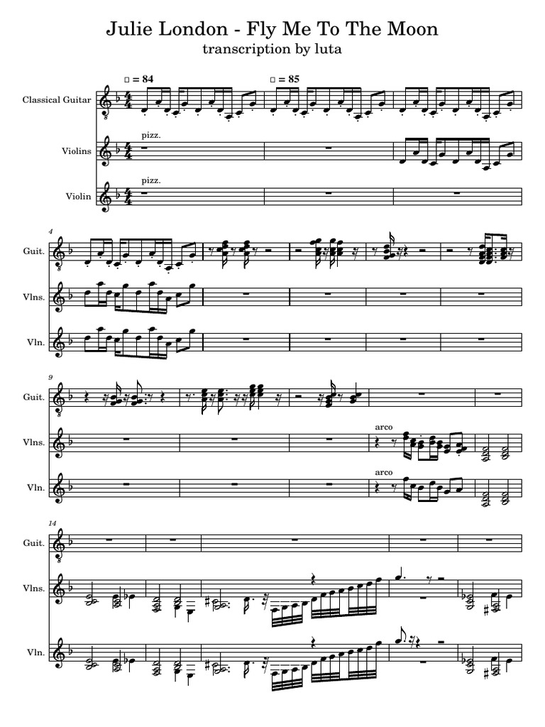 Julie London Fly Me To The Moon 2 | PDF | Racing | String Instruments