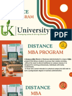 Distance MBA Program