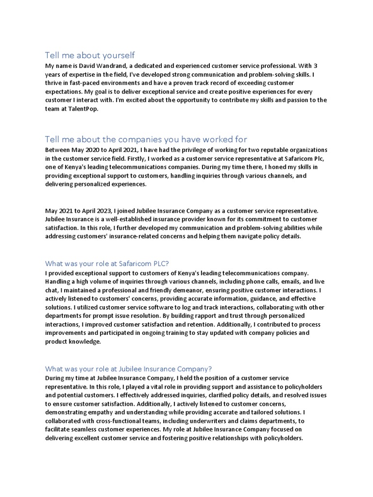 Interview 1 | PDF