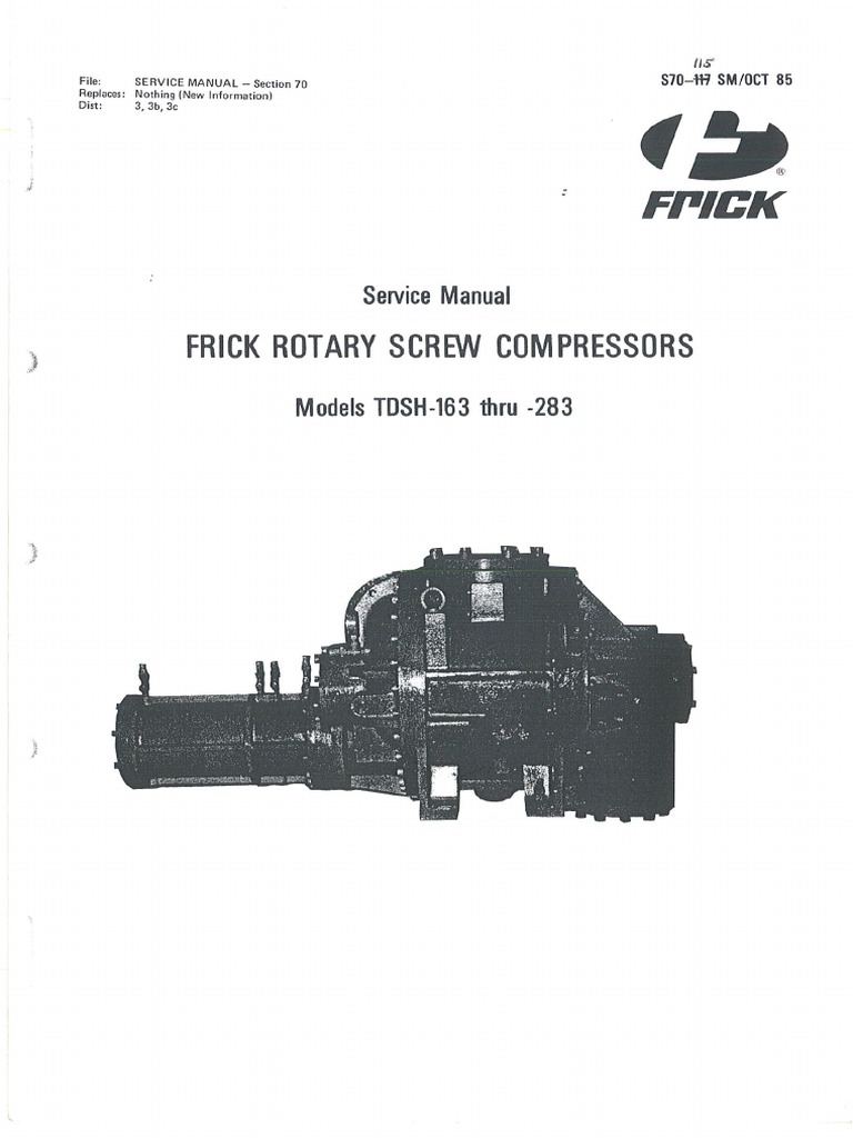 Frick TDSH Service Manual PDF