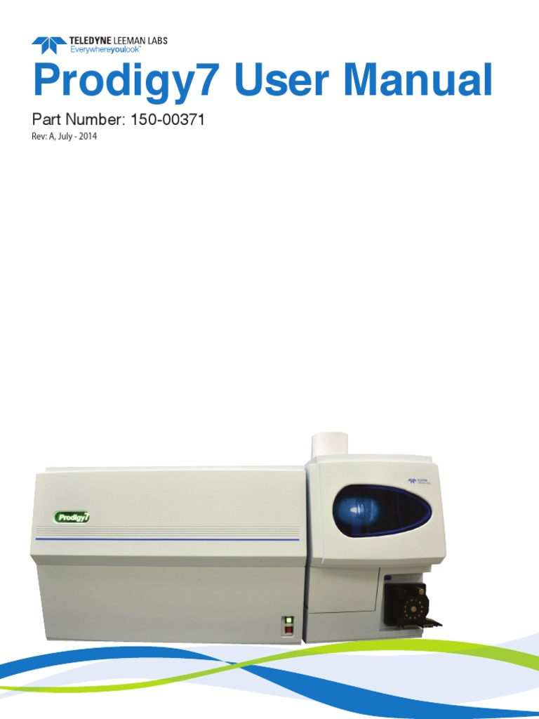 150-00371 Prodigy7 - User - Manual - RevA | PDF
