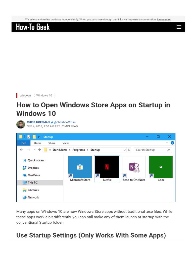 Www howtogeek com 364263 how to open windows store apps on startup in