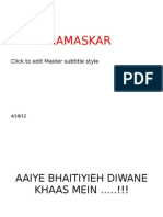 Namaskar: Click To Edit Master Subtitle Style