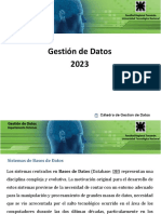 Gestion de Datos - UNIDAD II DB - PARTE I - 2023