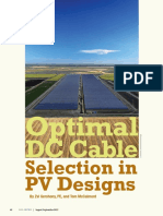 Optimal DC Cable Selection in PV Designs