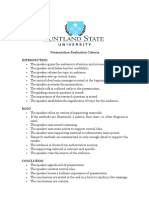 Presentation Evaluation Criteria