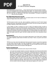 Emcee Script For Research Colloquium
