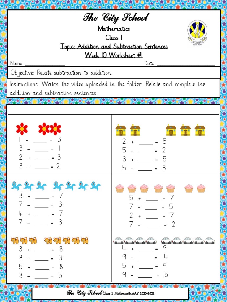 Math Week 10 Worksheet 1 | PDF