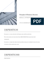 Principles of Business Decision: Module 1-Introduction