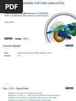 ANSYS CFD Training For HVAC Simulations