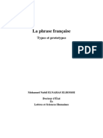 La Phrase Française: Types Et Prototypes