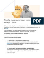 Fiscalía: Investigaciones en Curso Sobre Rodrigo Chaves