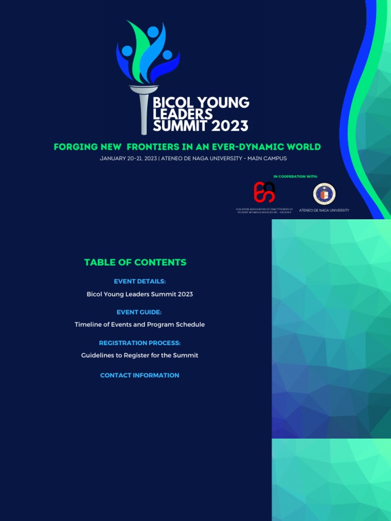 Bicol Young Leaders Summit 2023 Official Invite Pdf Leadership