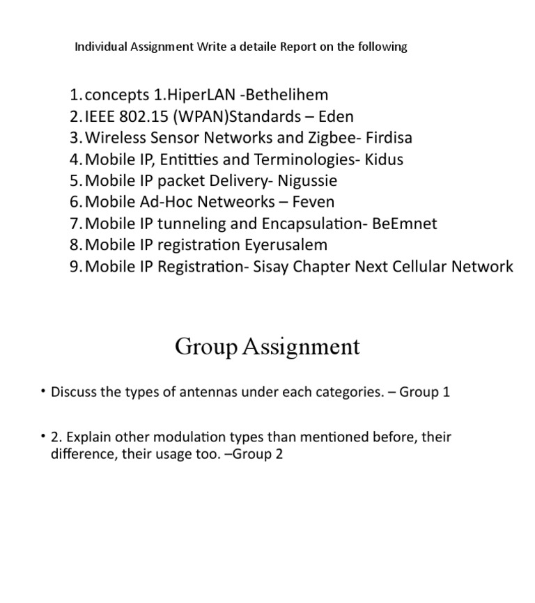 Assignment Wireless Communication PDF