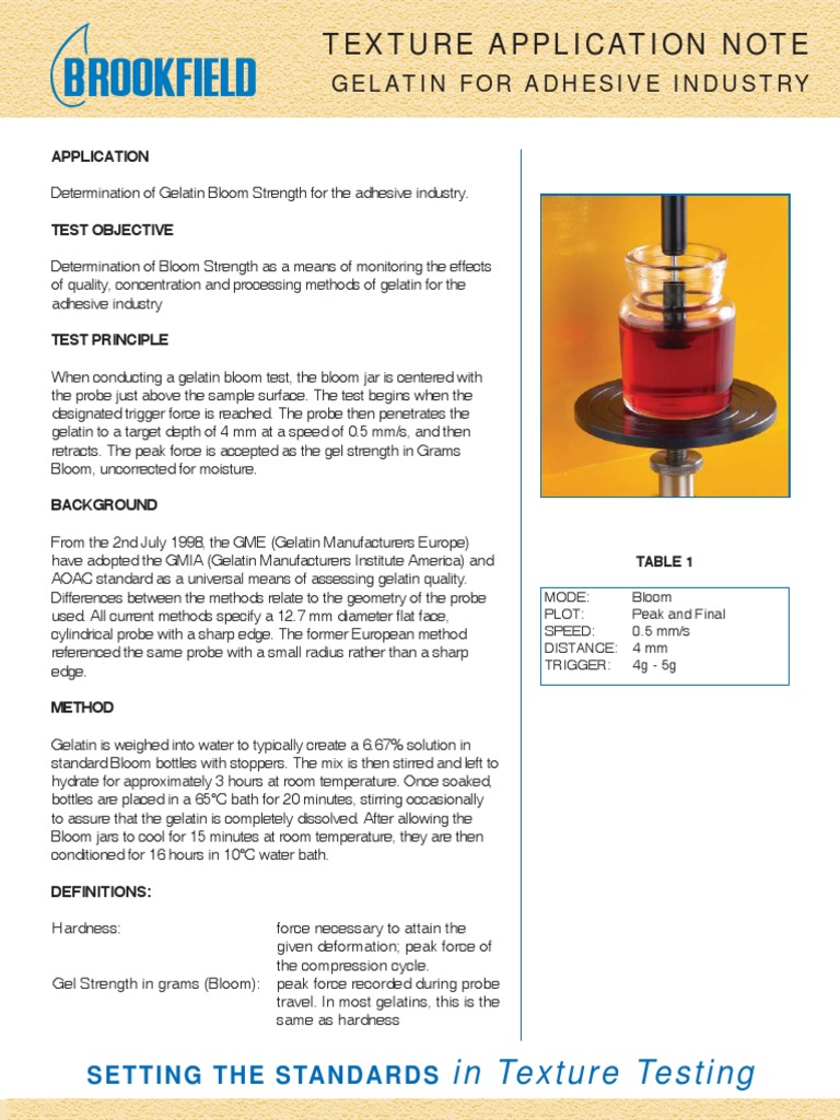 Gelatins For Adhesives PDF Gelatin Adhesive
