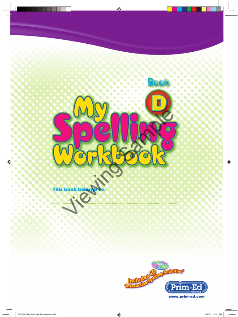 PR2283 My Spelling Workbook D PDF Crossword Christmas