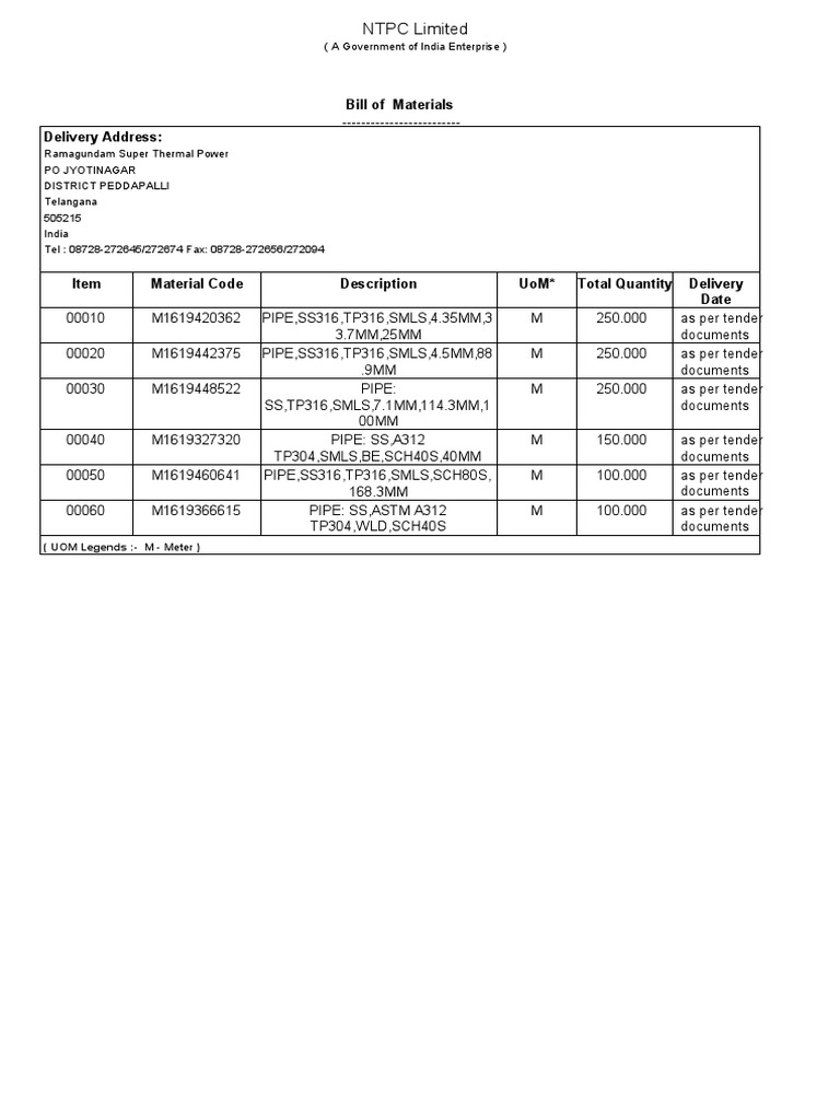 NTPC Spec | PDF