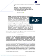 The Definition of Apartheid in Customary International Law and The International Convention On The Elimination of All Forms of Racial Discrimination