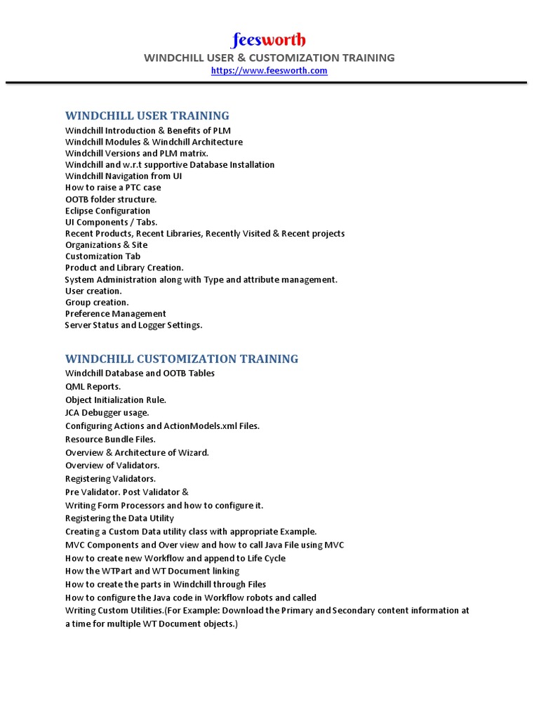 Windchill User & Customization Training | PDF | Business | Technology ...
