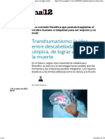 Transhumanismo: La Idea, Entre Descabellada y Utópica, de Lograr Anular La Muerte