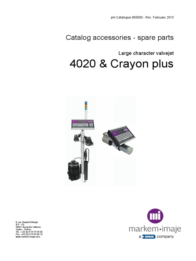 Markem Imaje 4020 Print Head Catalogue | PDF