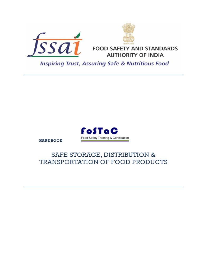 Food Safety training manual storage, transportation v2 - June 14, 2017 ...