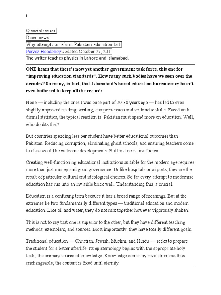 Dawn News | PDF | Pakistan | Science