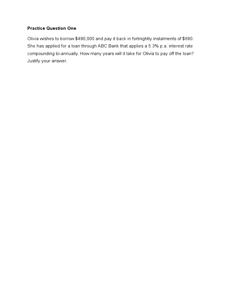 Practice question one pdf