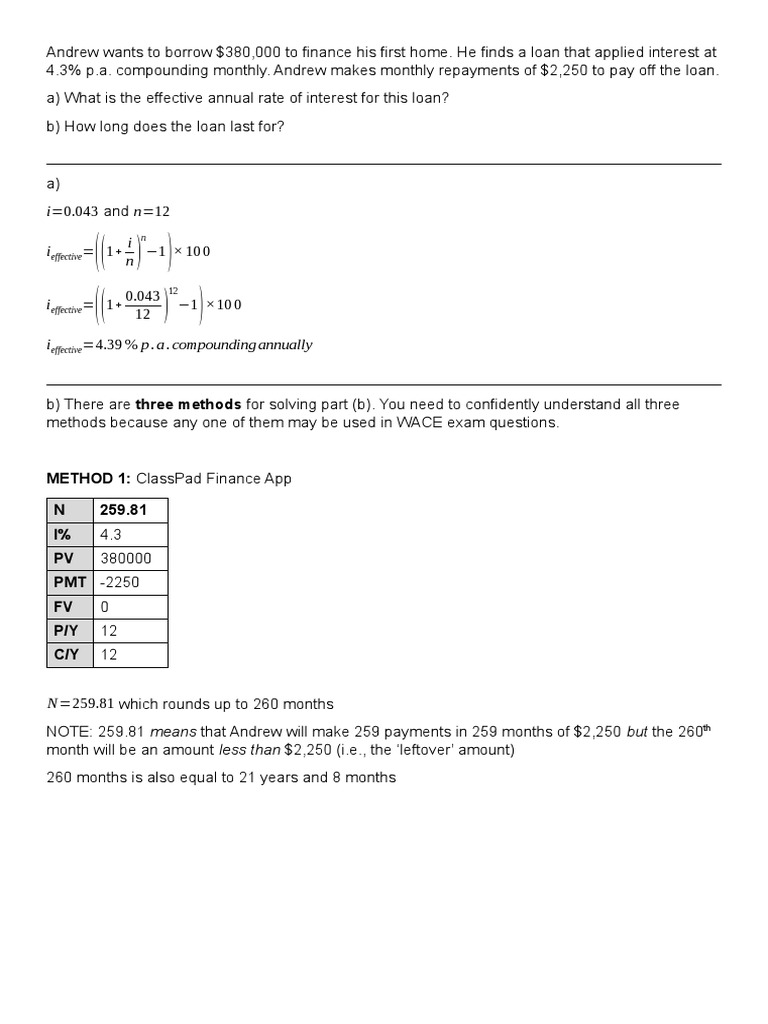 Three Finance Methods | PDF | Interest | Loans