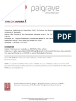 Conceptual Modelling For Simulation Part I Definition and Requirements