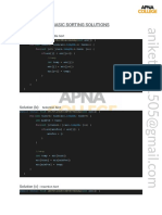 Basic Sorting Solutions