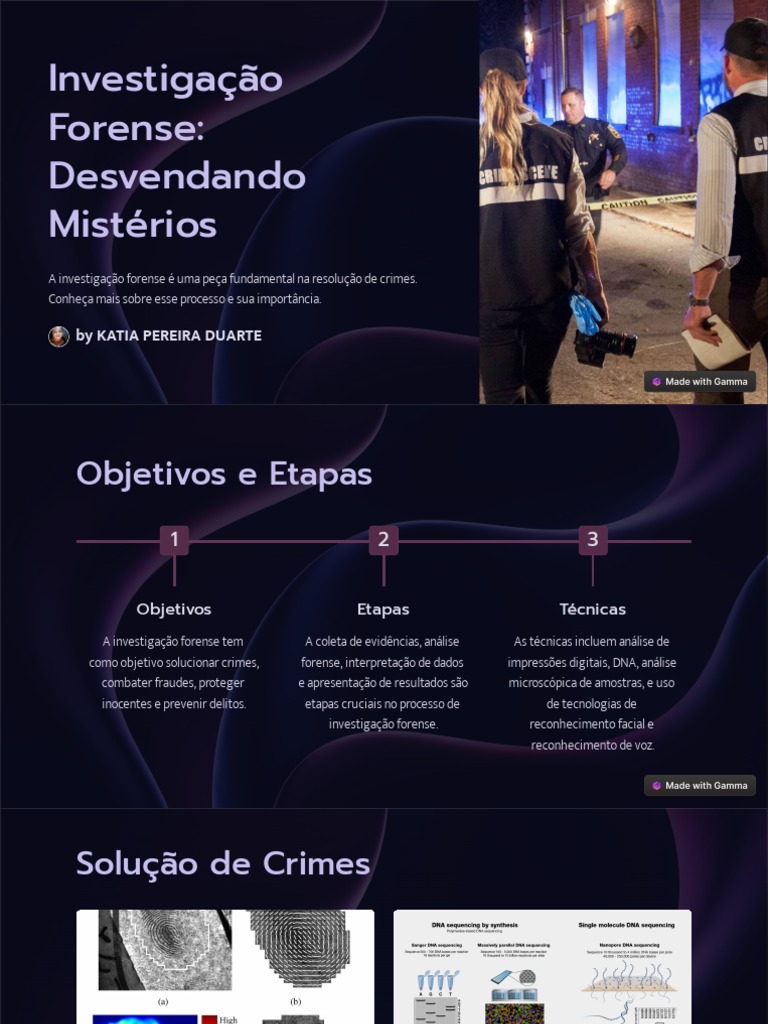 Investigação Forense: Solução de Crimes | PDF