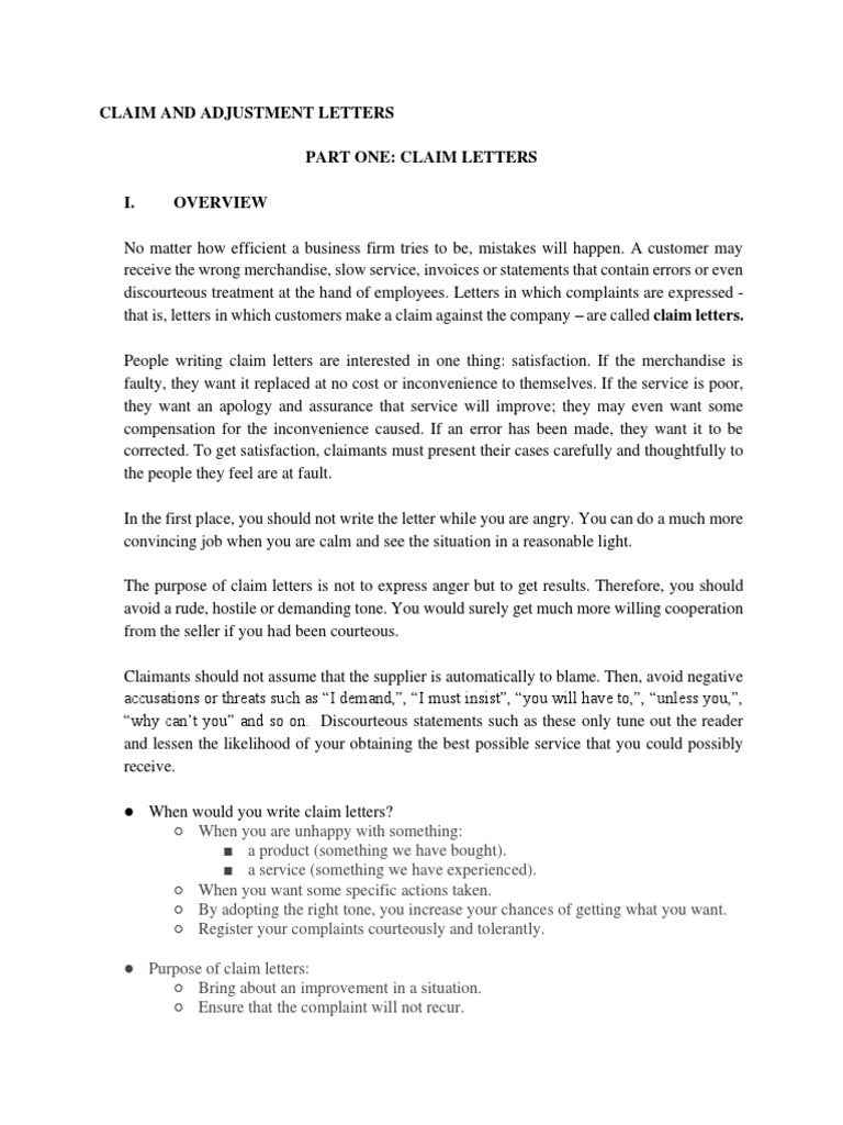Claim and Adjustment Letters | PDF | Ho Chi Minh City | Vietnam