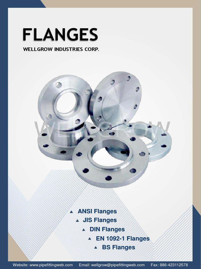 Flange Types and Dimensions Overview | PDF | Screw | Pipe (Fluid ...