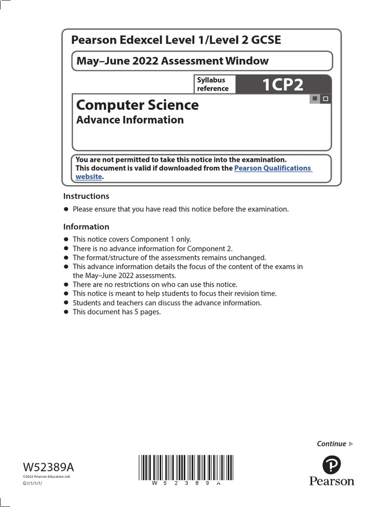 W52389 GCSE Computer Science 1CP2 AN Accessible Version | PDF ...