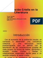 Orientación Criolla en La Literatura: Tercer Período 1868-1898