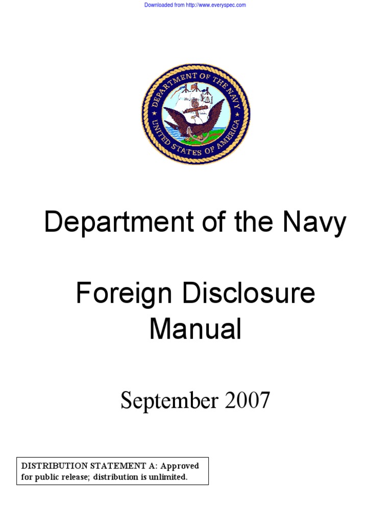 Dod Foreign Disclosure Guide: Foreign Disclosure Information Training ...