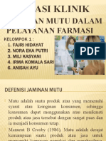 Jaminan Mutu Pelayanan Farmasi