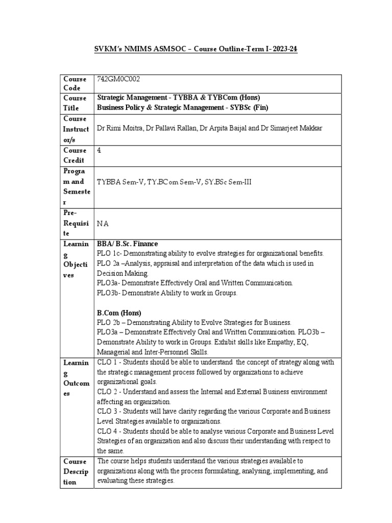 Strategic Management Pdf