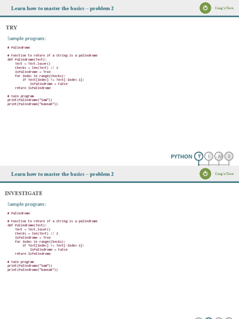Python - Objective 10 Learn How To Master The Basics - Problem 02 | PDF