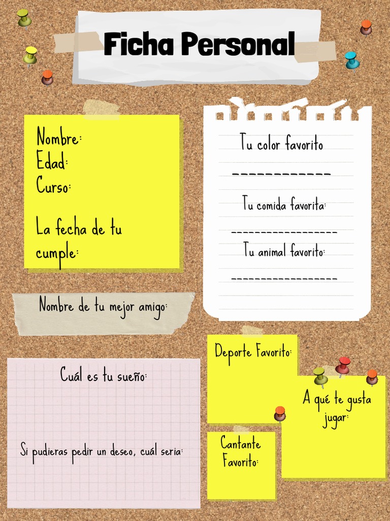Ficha Personal de Intereses y Gustos | PDF