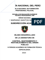 PDF Control y Mantenimiento Del Op Ets PNP Pte Piedra - Compress (1) CUSCO 2023