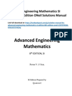 Advanced Engineering Mathematics SI Edition 8th Edition ONeil Solutions Manual 1