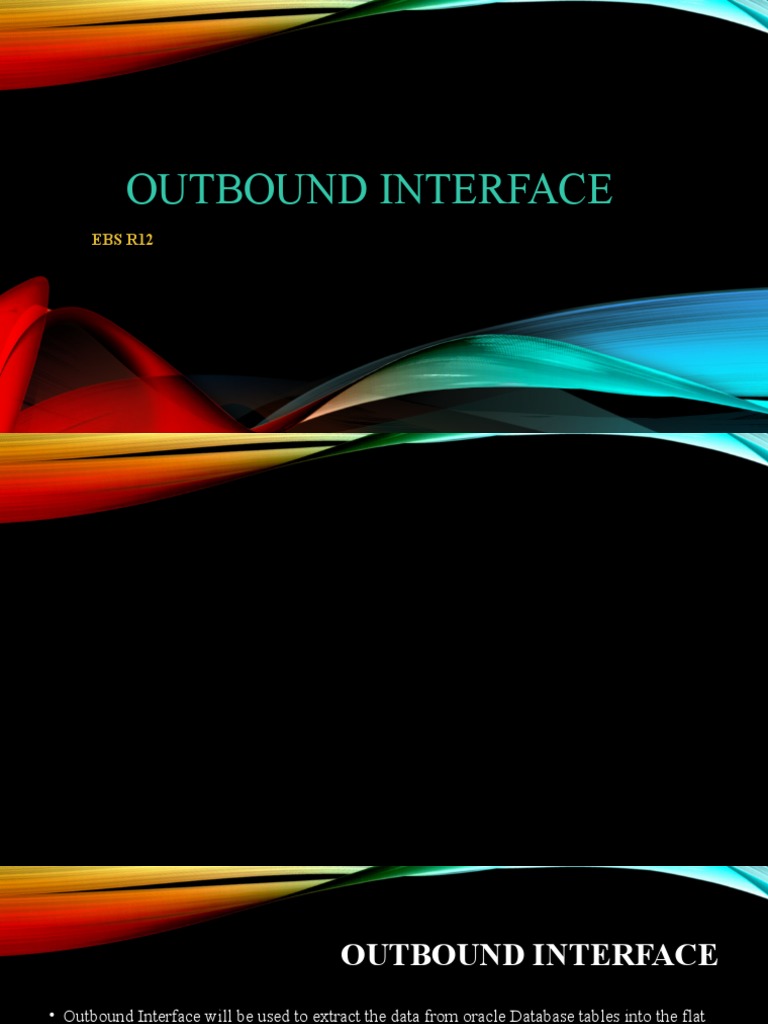 Inbound & Outbound interface | PDF