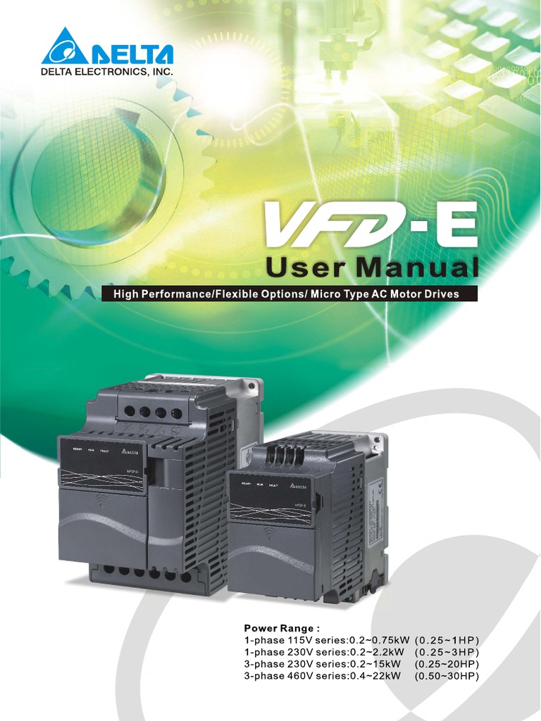 Notice Variateur VFD-E, PDF, Condensateur