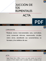 Producción de Acta - Textos Instrumentales