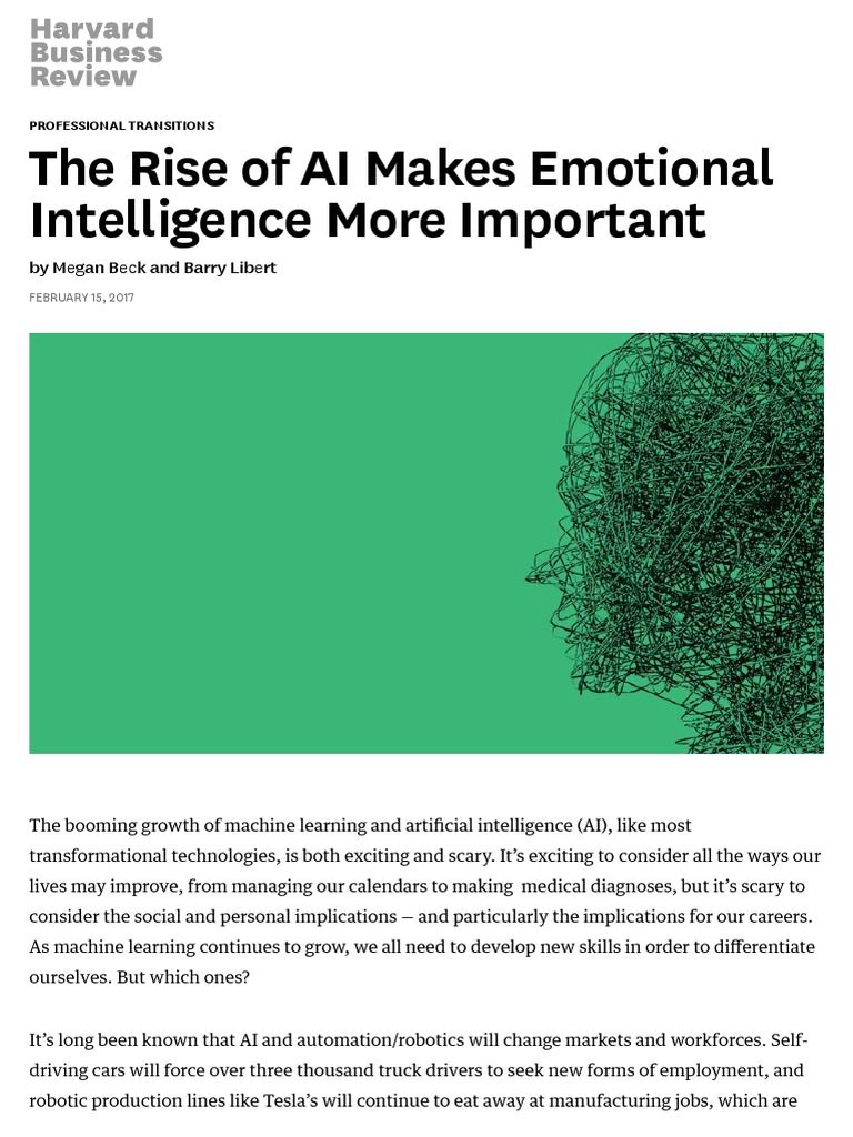The rise of ai makes emotional intelligence more important pdf
