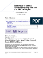 Do's and Dont's in MCQ Writing